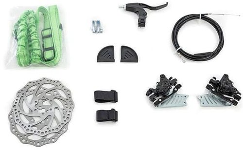 Qeridoo Scheibenbremsen Nachrüstset Fahrradanhänger Silber Modell 2025