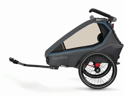 Qeridoo Kidgoo 1 Fahrradanhänger Blau Modell 2023
