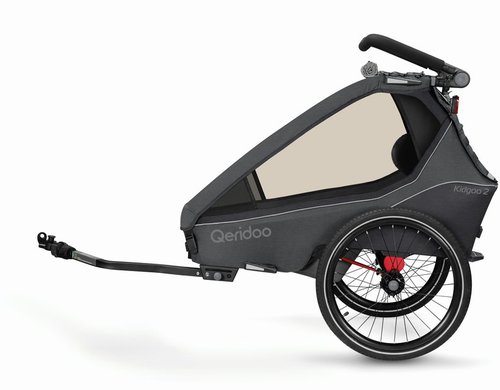 Qeridoo Kidgoo 2 Fahrradanhänger Grau Modell 2023