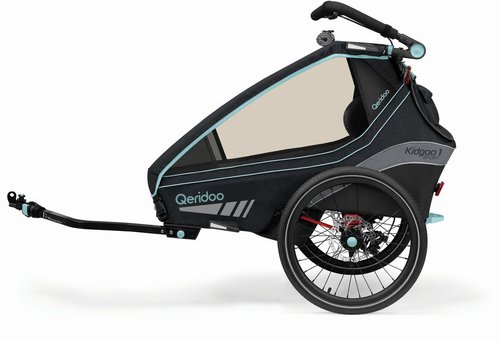 Qeridoo Kidgoo 1 Sport Fahrradanhänger Blau Modell 2023