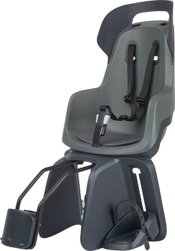 Bobike GO Kindersitz 1P-Bügel - Rahmenmontage hinten Grau Modell 2024