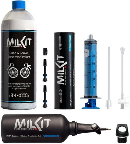 Milkit Tubeless-Bundle Road & Gravel - 45 mm Ventile Schwarz Modell 2024