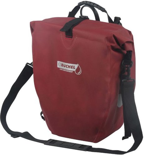 Büchel Gepäckträgertasche wasserdicht - Einzeltasche Rot Modell 2024