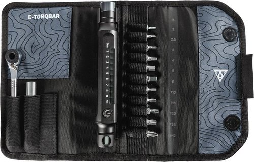 Topeak E-TorqBar Drehmoment Werkzeug Set 1-10 Nm Silber Modell 2025