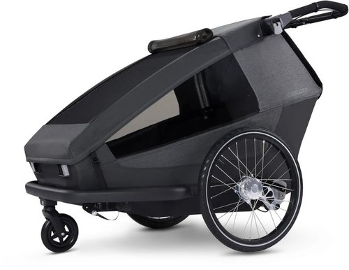 Croozer Kid Yuuna 2, modular Fahrradanhänger Schwarz Modell 2025