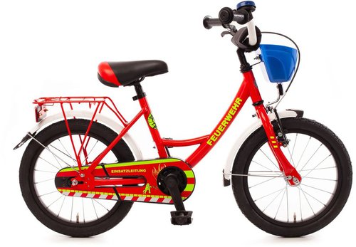 Bachtenkirch Feuerwehr 18"" Kinderfahrrad Rot Modell 2024