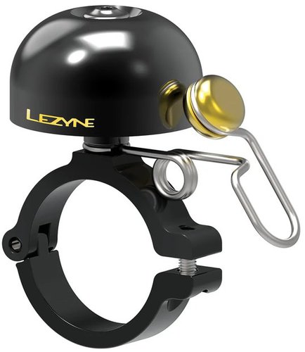 Lezyne Fahrradklingel Classic Brass mit Schelle Schwarz Modell 2023