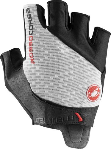 Castelli Rosso Corsa Pro V Kurzfinger Handschuhe Weiß Modell 2025