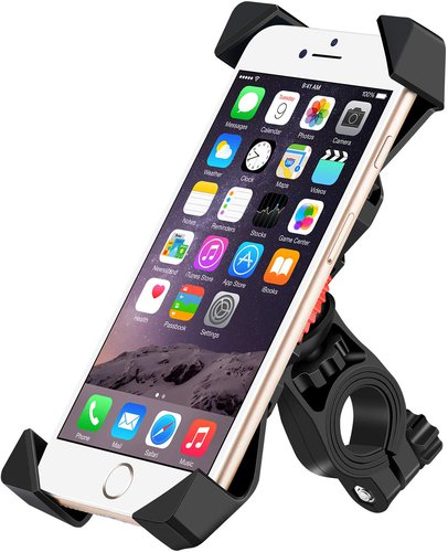 IceFox Fahrrad Handyhalterung, Universal Handyhalterung Fahrrad, Anti-Shake Fahrradhalterung Mit 360 Drehen für 3,5-6,5 Zoll Smartphone,GPS,Andere Geräte
