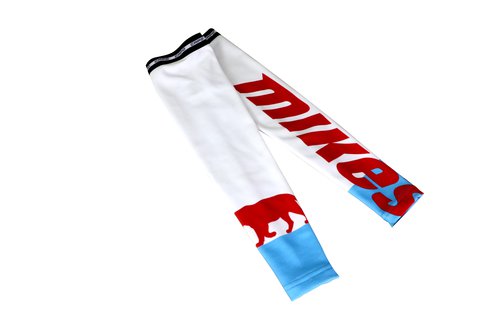Mike's Bikes Equator Team Arm Warmers - White Red - XX-SmallX-Small