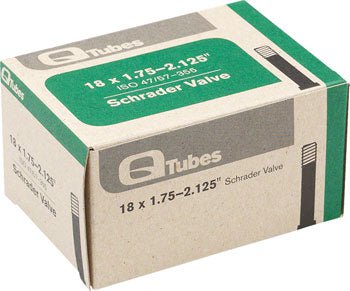 Quality Bicycle Products Q-Tubes Tube 18 x 1.75-2.125 inch, Schrader Valve