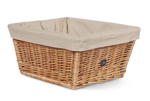 Creme Wicker Rear Racktop Basket - NaturalBeige