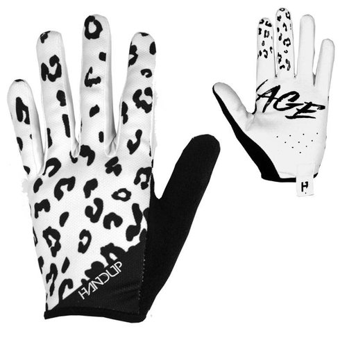 Handup Gloves White Leopard Gloves - White Black - XX-Large