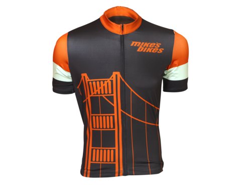 Mike's Bikes Golden Gate Jersey - Charcoal Orange - Small