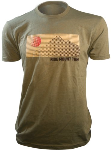 Mike's Bikes Ride Mt. Tam T-Shirt - Light Olive - X-Small
