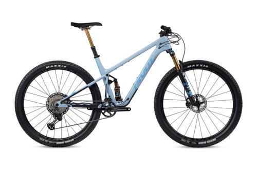 Pivot Mach 4 SL Pro XTXTR Factory Float Carbon Wheels - Ice Blue - Large