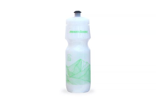 Mike's Bikes Plant-Based Water Bottle - Clear Green Mountains - 700ml