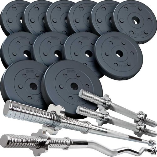 Scsports ScSPORTS® Kombi-Hantelset 50 kg Kunststoff 1 LH, 1 Curl, 2 KH