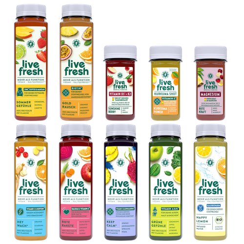 Livefresh Klassische Saftkur - 3 Tage (inkl. 5,25€ Pfand)